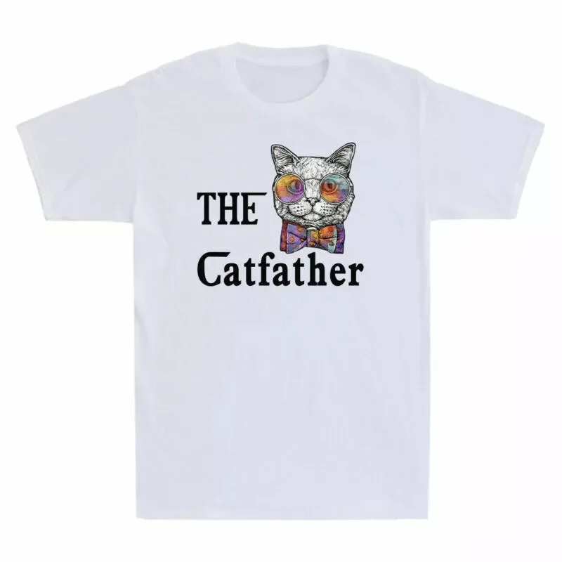 Футболка подарок на день отца кошки забавный кот Забавный узор для отца мужчин
