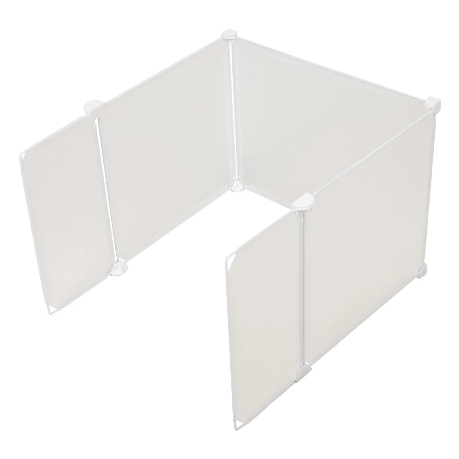 Cat Litter Box Privacy Screen White Anti Splash Splash Guard Open Top Litter Pan Plastic Enclosure Shield Urine Pee Barrier