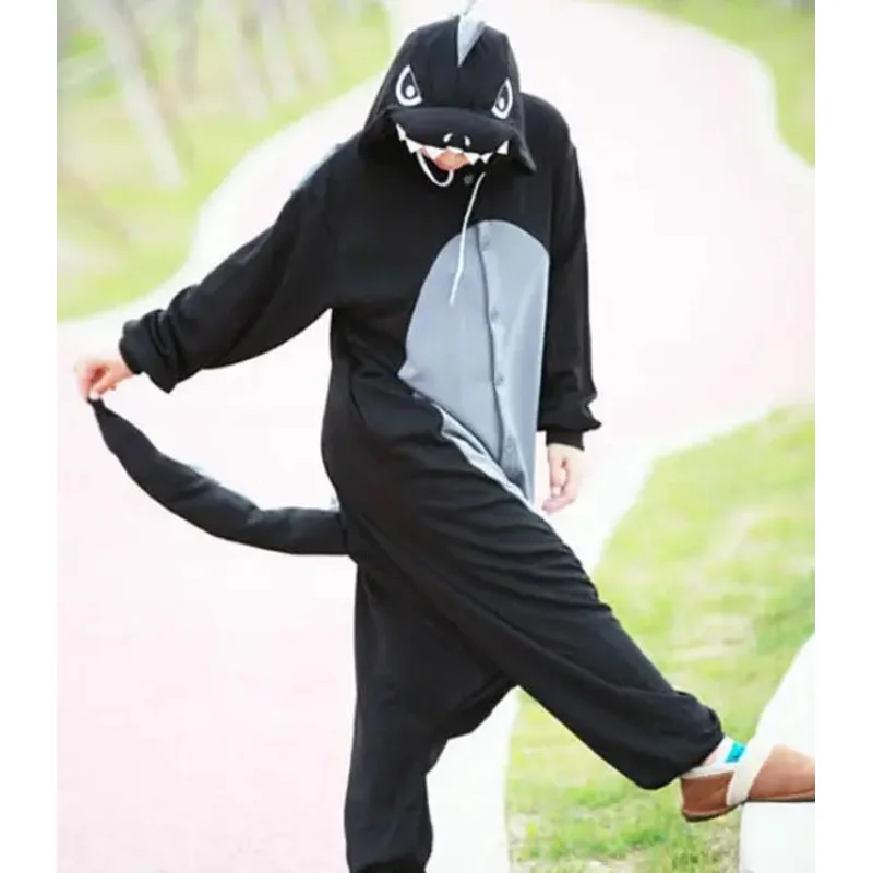 

New Adult Animal black dragon Cosplay Pajamas Onesie Sleepwear Costume