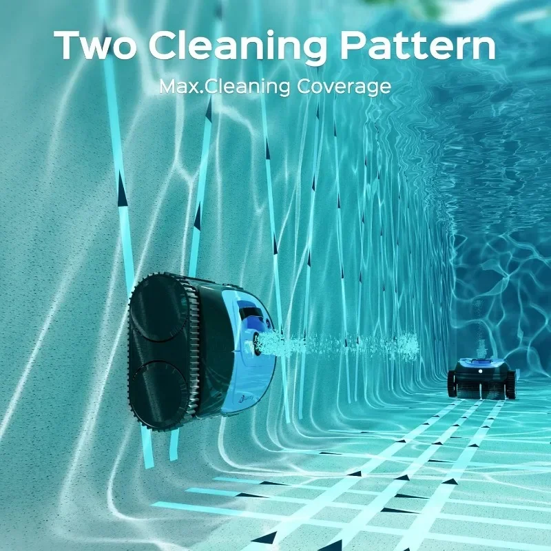 Pool Vacuum  Pools, Cordless Robotic Pool Cleaner, Wall   Waterline Cleaning, Intelligent Route  Pools