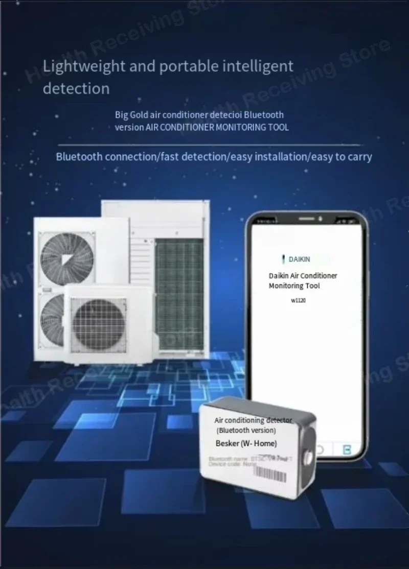 Detector Bluetooth de aire acondicionado, modelo  identificación inteligente Manual, mantenimiento profesional  fallas