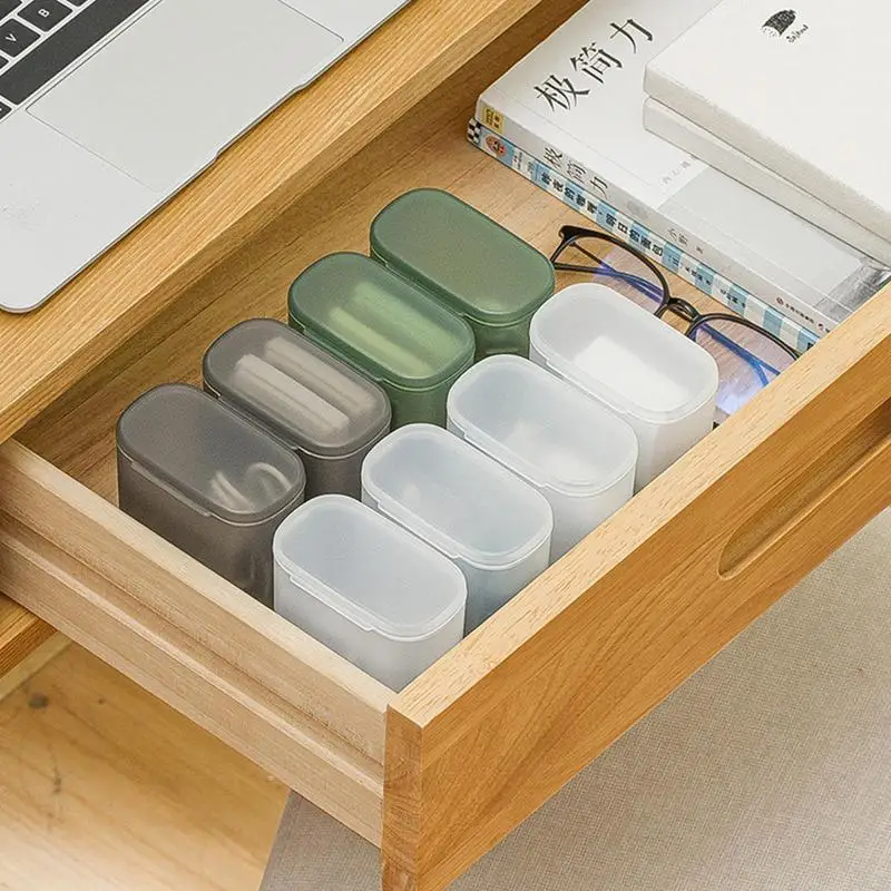 Portable Headphone Storage Box Transparent Data Cable Charger Storage Case Cord Organizer Box Travel Storage Box For Earbuds