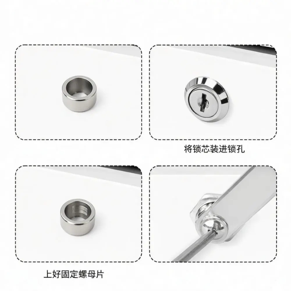 Heavy Duty Cam Lock For Mailbox Drawer Cabinet File Office Furniture Storage Security Black Zinc Alloy Hardware