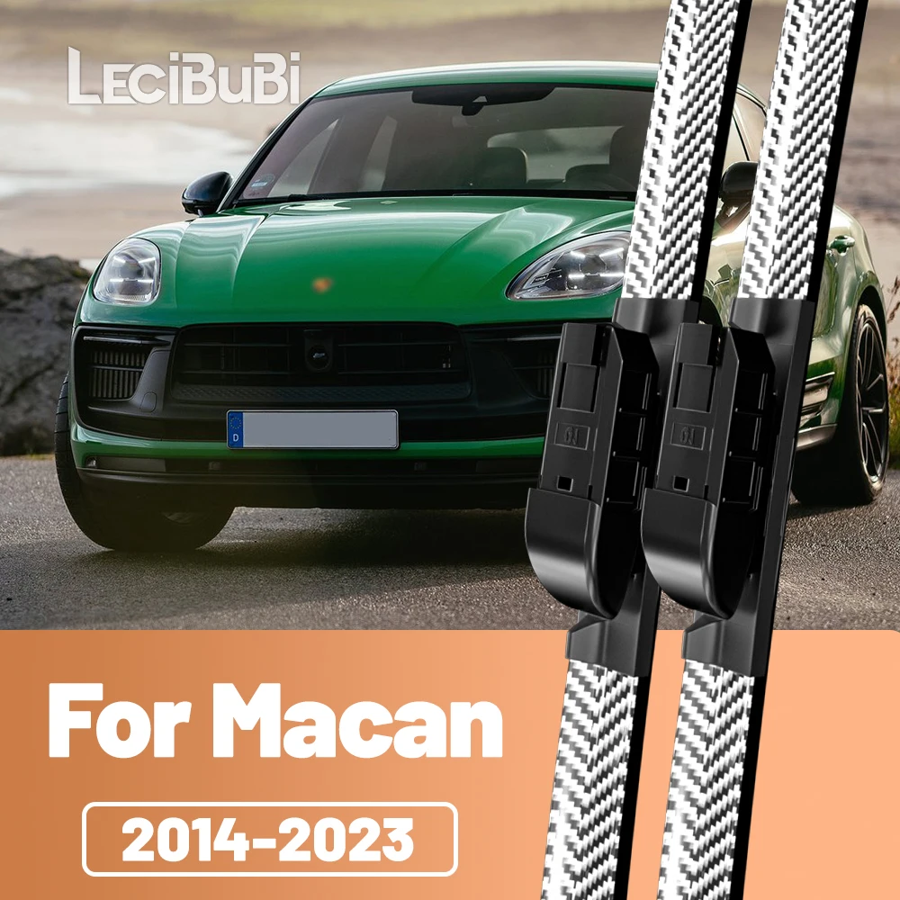 2 stücke Frontscheibe Scheibenwischerblätter Carbon Faser Scheibenwischer Für Porsche Macan 2014-2023 2015 2016 2017 2018 2019 2020