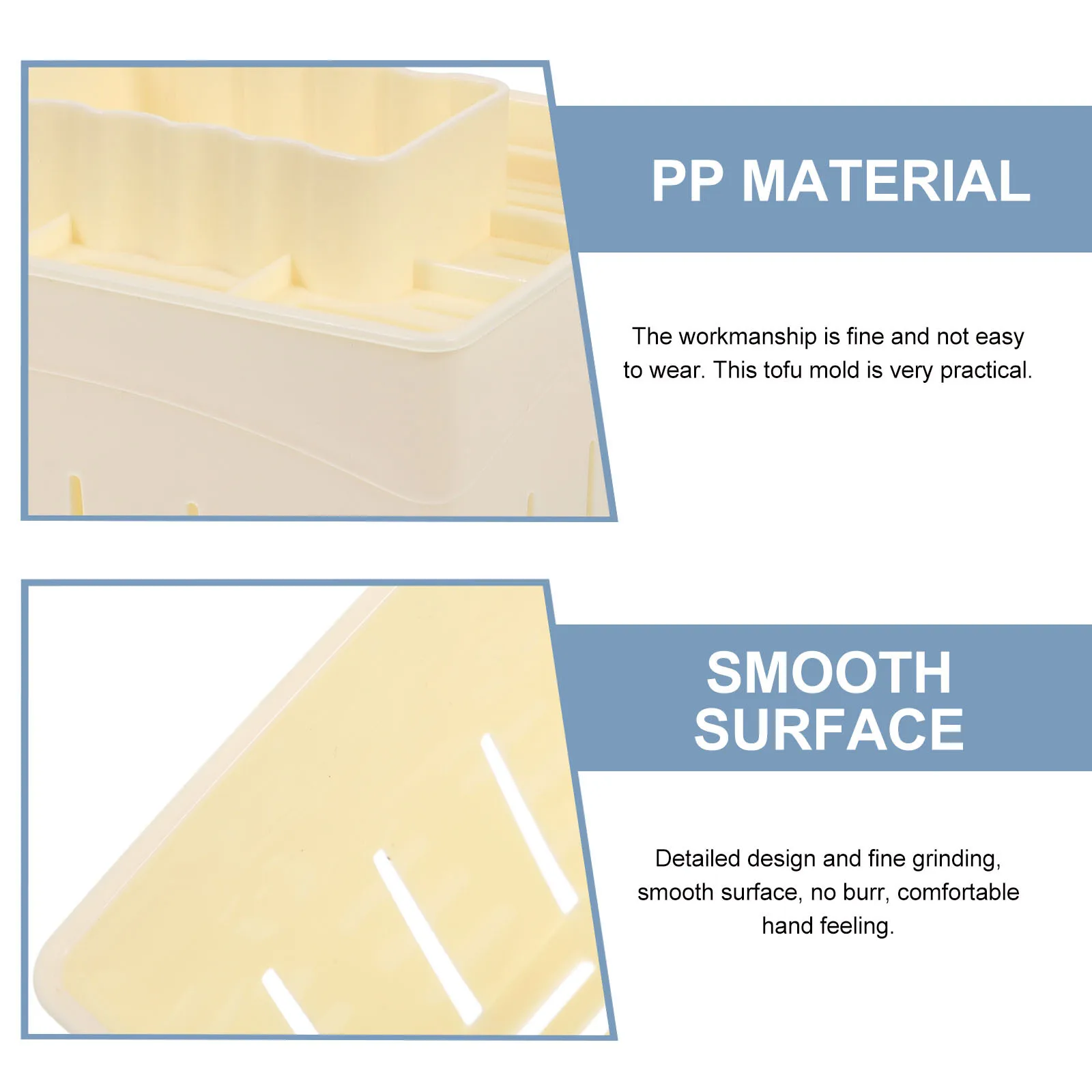 

2pcs Tofu Mold Curd Pressing Box DIY Plastic Kitchen Tool Homemade Maker Molds Household Accessories Filter Strainer