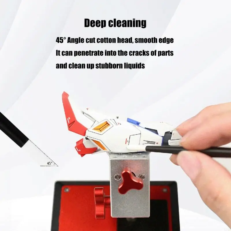 57QF Easy to Use Cleaning Stick High Absorbency Cotton Head Tool for Effective Line Wash and Paint Residues Removal