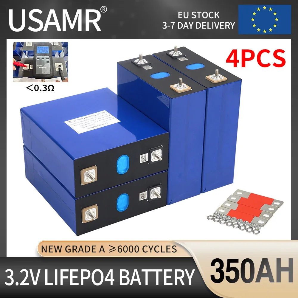 

Новый 4 шт. 3,2 В 350 Ач Lifepo4 литий-железо-фосфатный аккумулятор класса A DIY 12 В 24 В 36 В 48 В класс A солнечные аккумуляторные элементы