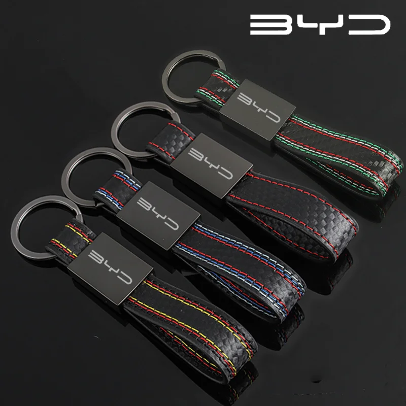 Car Key Buckle Chain for BYD Logo Atto 3 Yuan Plus Han Tang EV F3 E6 Dmi Song F0 Qin Pro G3 Alloy Keyring Decoration