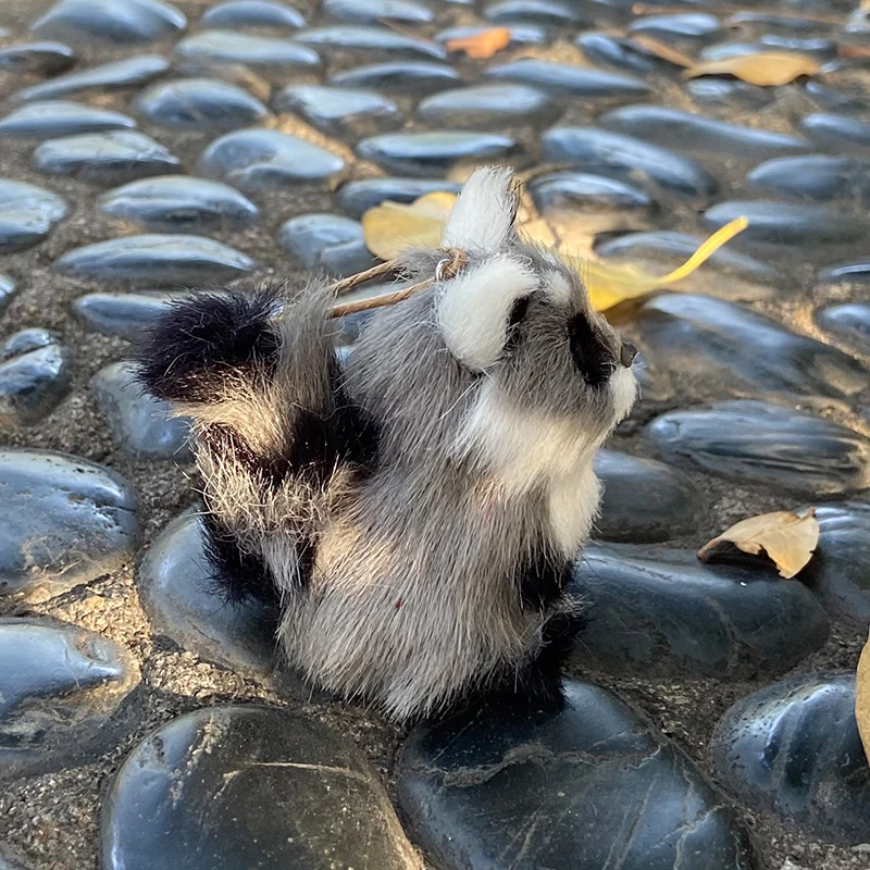 Wasbeer simulatie dier knuffel kerstcadeau schattig huisdier pop auto tas hangende decoratie ornament