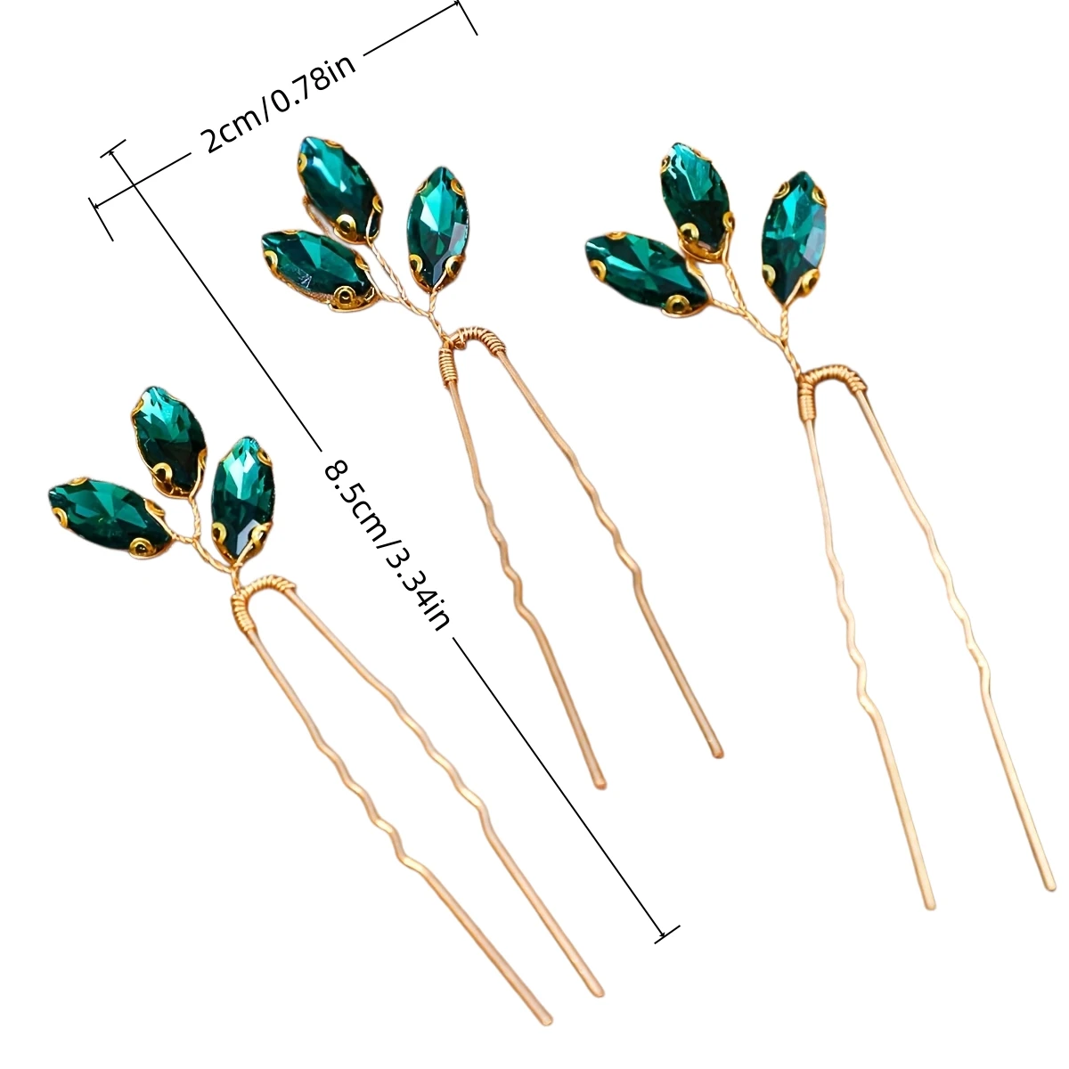 Handmade Fashion Crystal Leaf Hair Clip Hairpin Rhinestone Hairpin Bridal Wedding Hair Accessories Jewelry Hair Clip Hairpin image 6