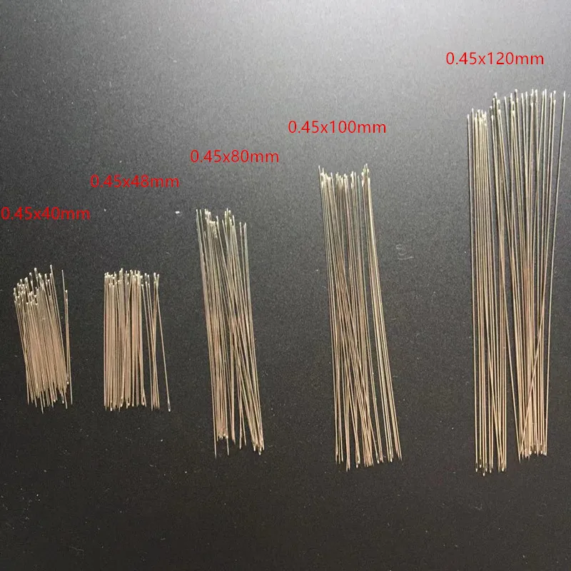 30pcs Beading Needles necklace making tools 0.45*40mm/0.45*48mm/0.45*80mm/0.45*100mm/0.55*120mm