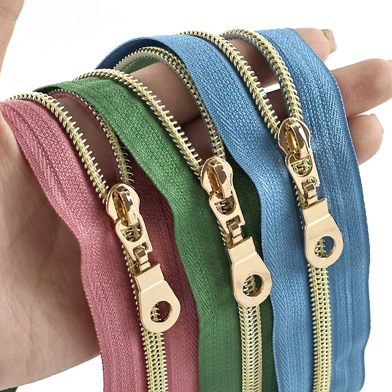 

2/5Meters 5# Nylon Sewing Zipper Coil Zip Puller Slider Bag Closure Zippers By Meters Repair Kit Zips Head Garment DIY Accessory