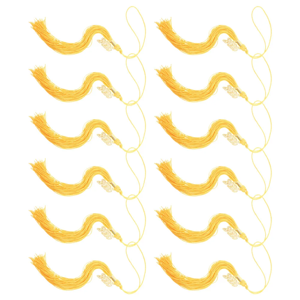 

12 Pcs Commemorate Graduation Cap Accessories Tassel for Caps Zinc Alloy Decorations