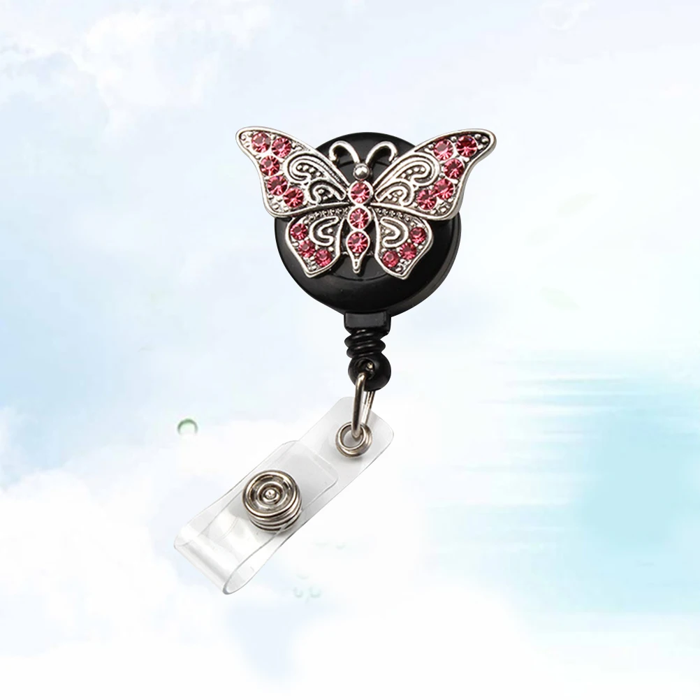 

Retractable Telescopic Keychain Metal Badge Reel ID Holder Work Accessories Lanyard Clip For Nurses Students Teachers