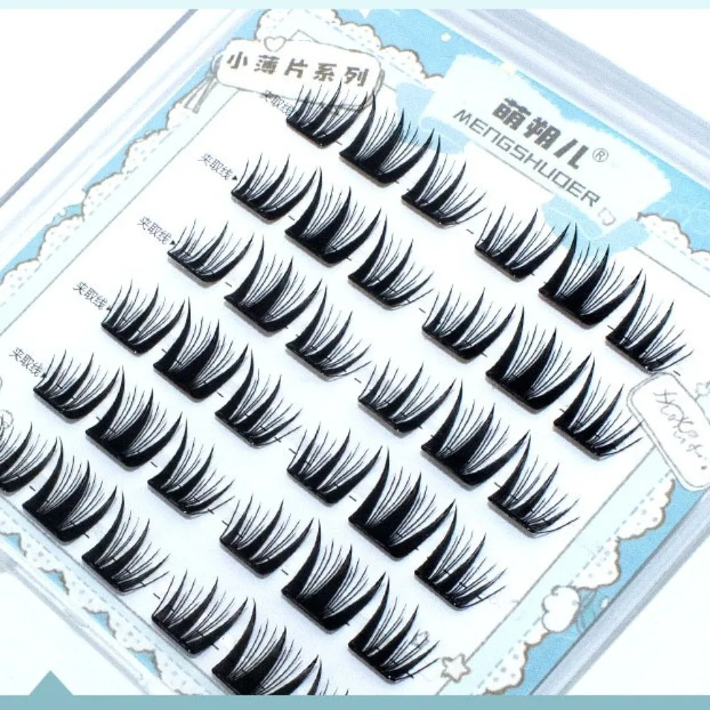 Moda fofo sem cola cílios postiços onda natural diy lash cluster mangá olho auto adesivo 3d cílios postiços fontes de festa