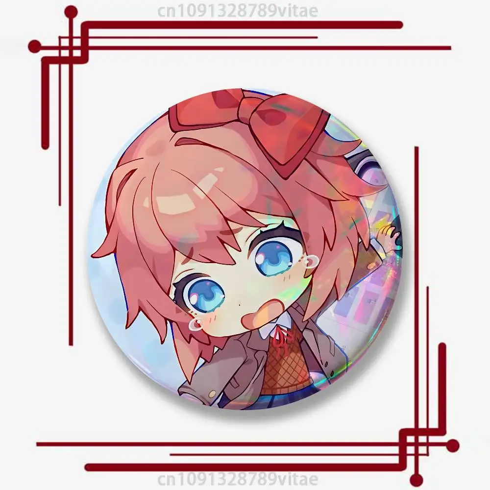 Niedliche S-Sayoris-S DDLC 25mm 75mm 44mm 58mm 32m Münzabzeichen, personalisierte handgefertigte runde Broschen, Anstecknadeln, Accessoires – Detail 6