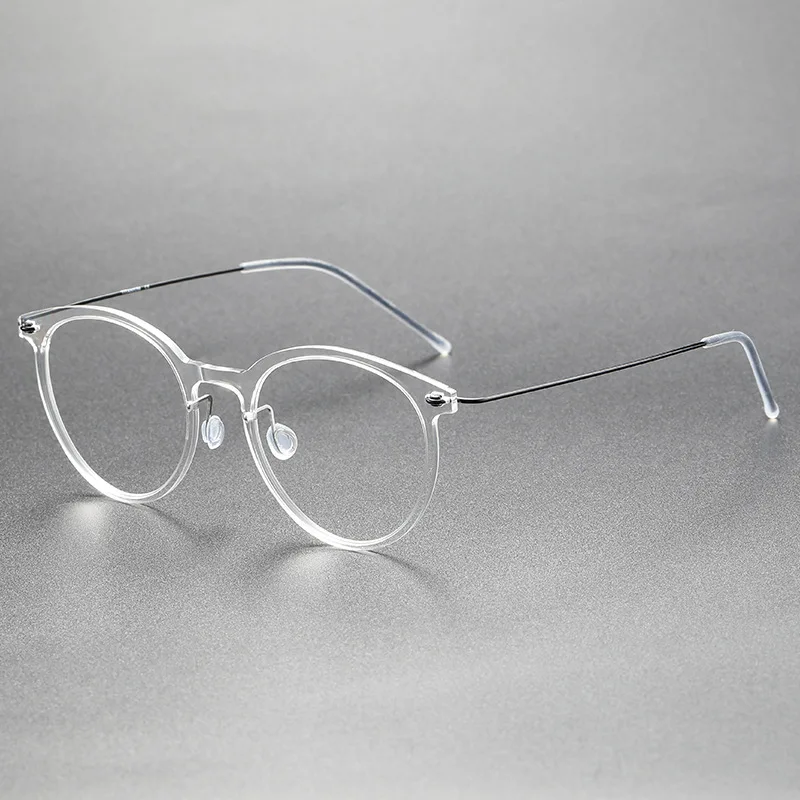 جديد خفيفة 4.7 جرام وجه صغير التيتانيوم إطارات النظارات للرجال النساء الدنمارك مصمم النظارات البصرية إطار النظارات المستديرة
