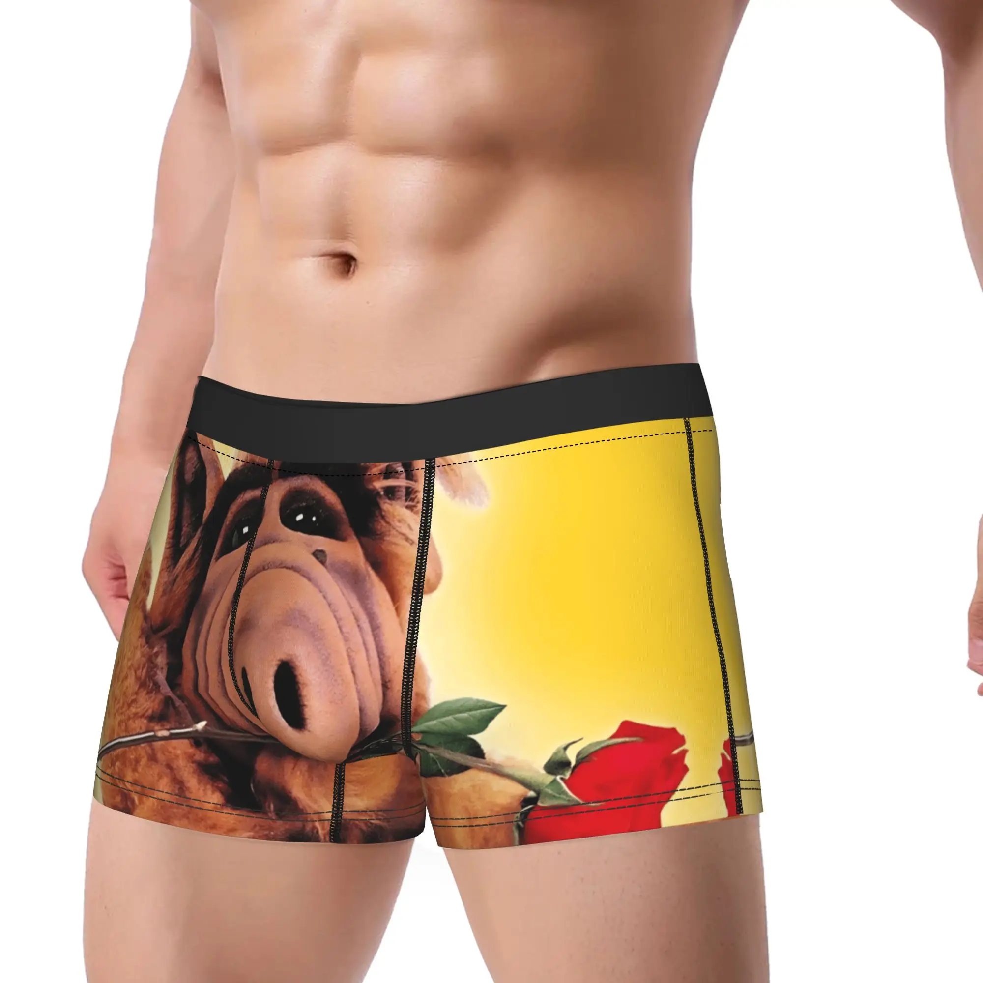 Alf Sitcom Tv Series Underwear  Man Shorts Briefs Funny Boxer Shorts Trenky Pattern Large Size Panties