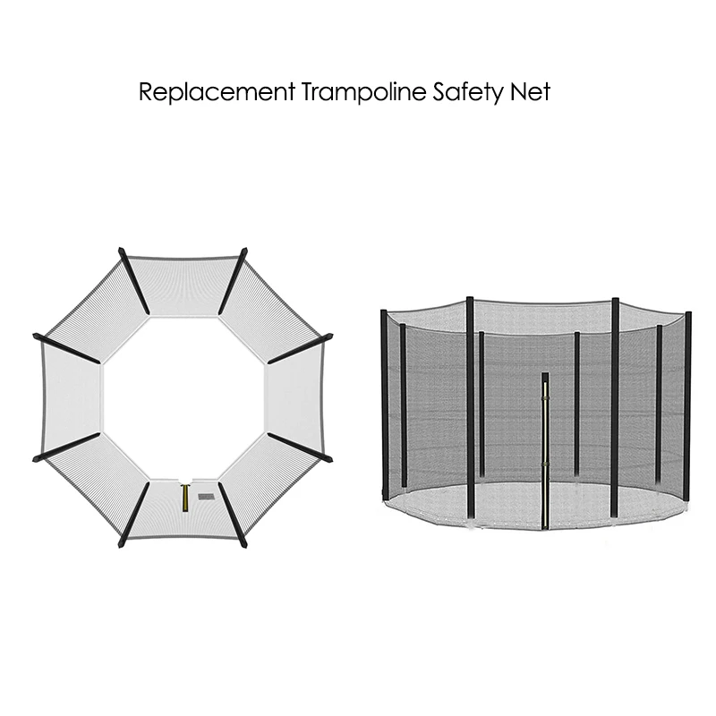 Replacement Trampoline Safety Net Fence Protective Anti-fall Safety Mesh Netting Accessory for 6/8/10/12Feet 6/8 Poles(Only Net)