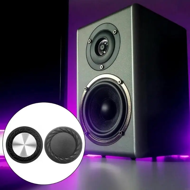 J1HD 2PCS 65mm loa Tản nhiệt thụ động Tấm rung cao su để sửa chữa loa siêu trầm