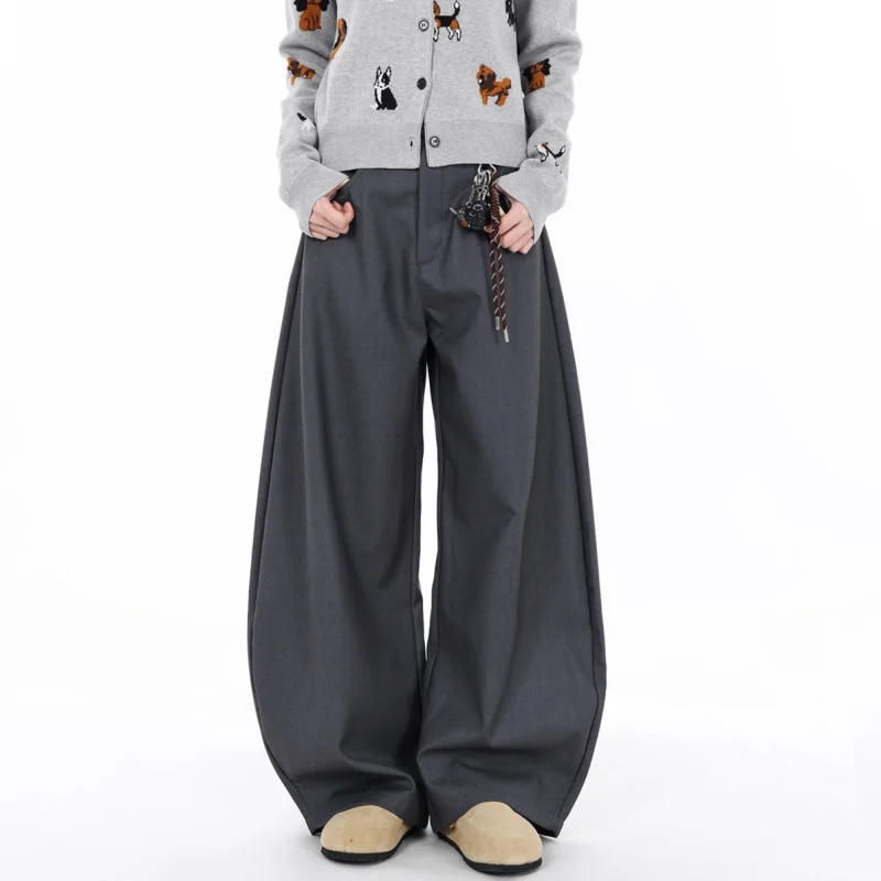 

Black Scimitar Trousers Spring Autumn New American Style Trendy Wide Leg Pants Men and Women casual Drape strai