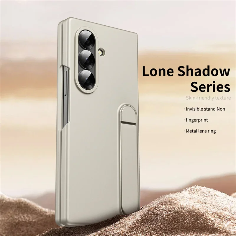 

High-end with Holder Phone Case for The New Hot Samsung Galaxy Z Fold 7 6 5 4 3 Ultra-thin Shockproof Skin Feel Protective Cover