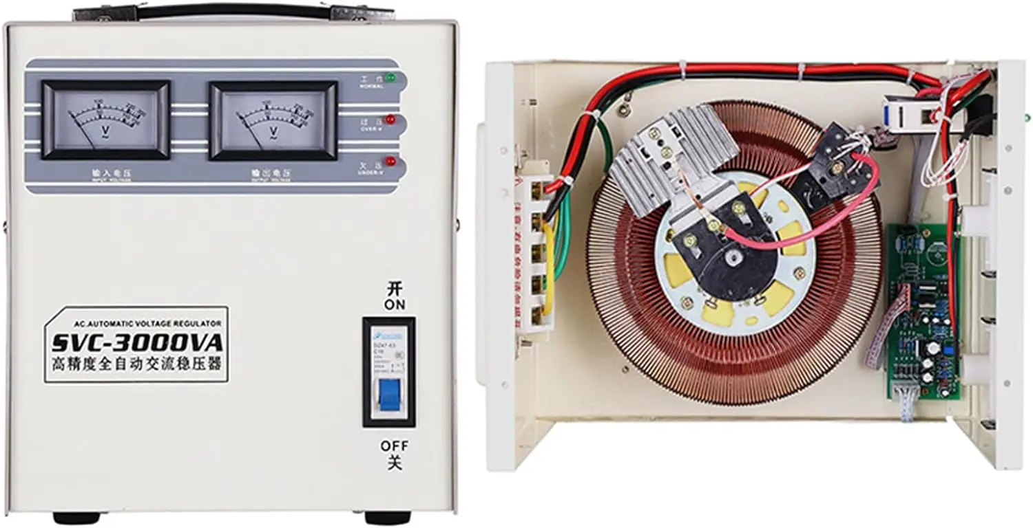 Imagem -02 - Estabilizador de Tensão Automático Relé Monofásico Entrada 150260v Saída 220v ca Regulador para Uso Doméstico