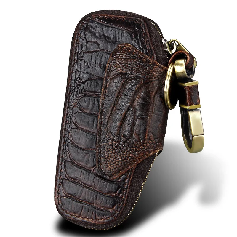 Prawdziwej skóry mężczyzn i kobiet etui na klucze samochodowe klucz w stylu Retro przypadku pani klucz gospodyni posiadaczy