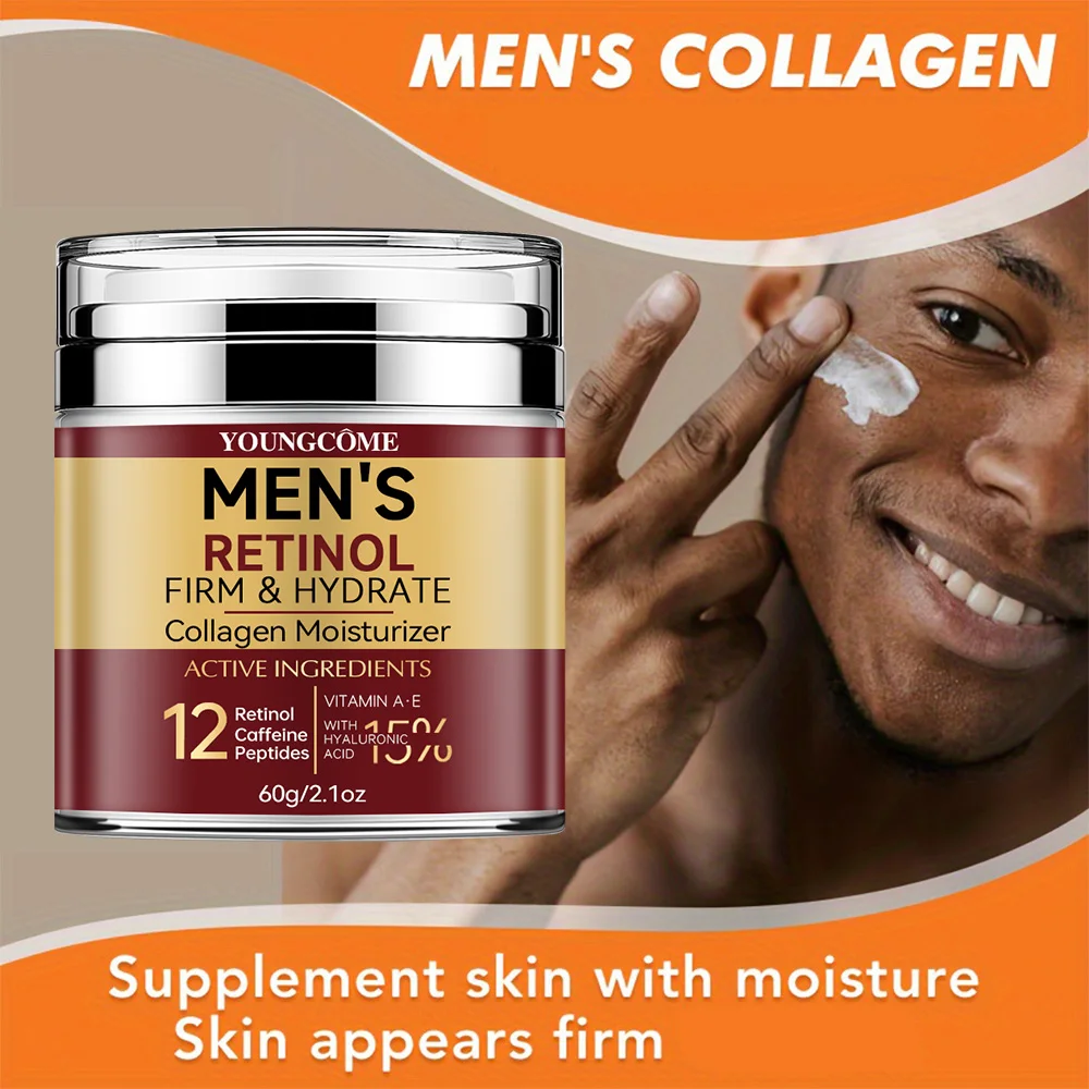 Men\'s Retinol Face Moisturizer Moisturizing Retinol Cream Anti-Wrinkle Aging Moisturizing Shrink Pores Whitening Smooth Retinol
