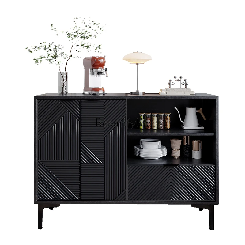 

Solid Wood Sideboard Nordic Modern Simple Integrated Wall Cabinet