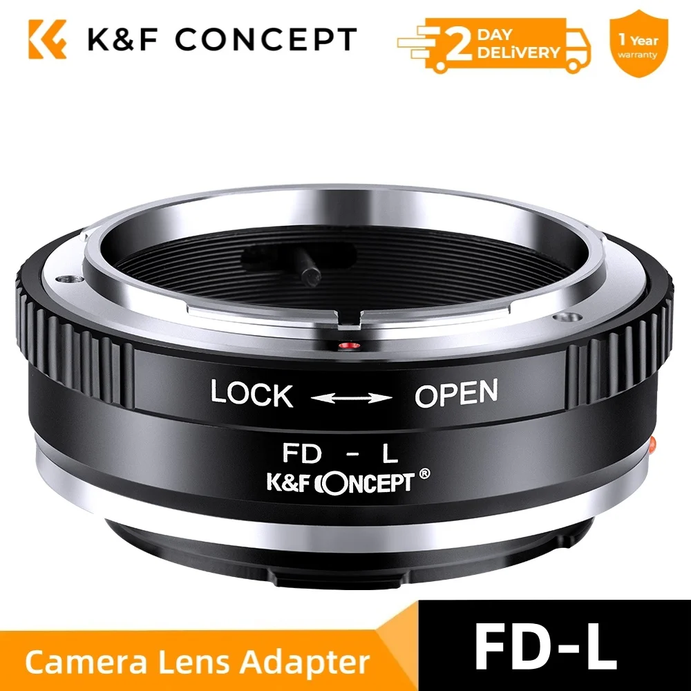 K&F Concept High Precision FD-L Camera Lens Adapter Ring for Canon FD FL Lens to Leica Sigma Panasonic L Mount DSLR Camera Body