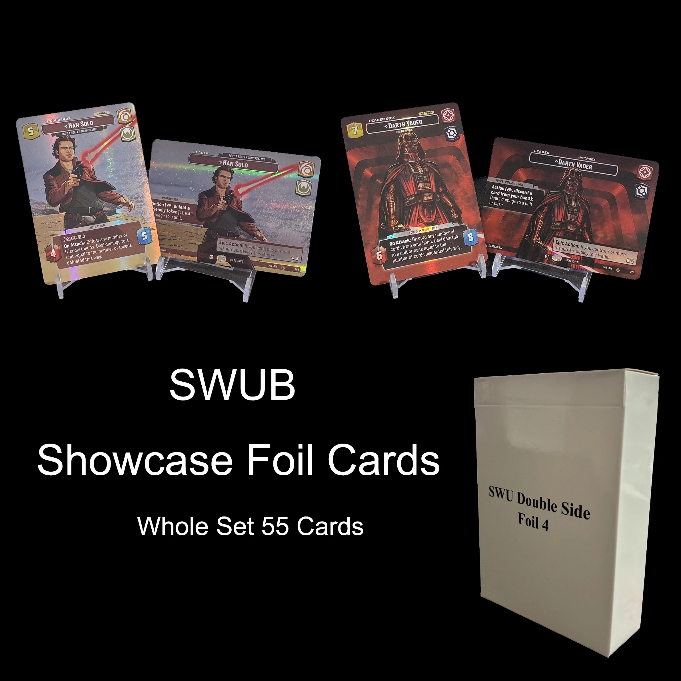 set-completo-proxy-swudb-55-carte-showcase-carte-foil-serie-a-lawless-time-law-e-secrets-of-power-sec-carte-sw-per-gioco-fai-da-te