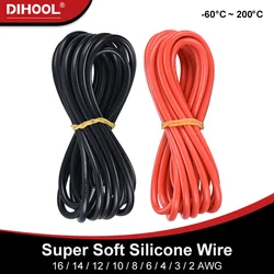 Super Soft Silicone Cable Heat Resistant Tin-plated Copper Wire High Current 16/14/12/10/8/6/4/2/0AWG Battery,Inverter,UPS,etc