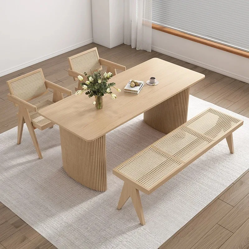 

Restaurant Wooden Table Party Study Event Office Salon Fashion Dining Table Living Room Modern Mesas De Jantar Home Furniture