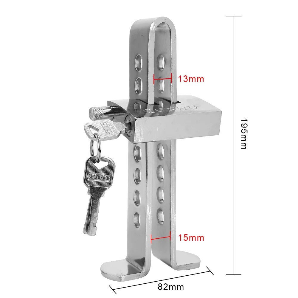 سيارة مخلب قفل العالمي خنق مسرع الأمن مكافحة سرقة أداة الفولاذ المقاوم للصدأ السيارات بدال فرامل قفل اكسسوارات السيارات