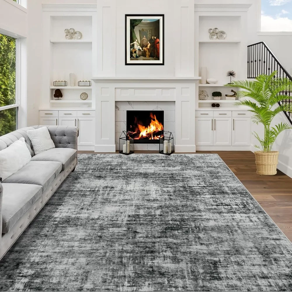 

10x14 Area Rugs Washable Rugs: Modern Abstract Living Room Rug Soft Anti-Skid Thin Carpet Indoor Floor, Carpet