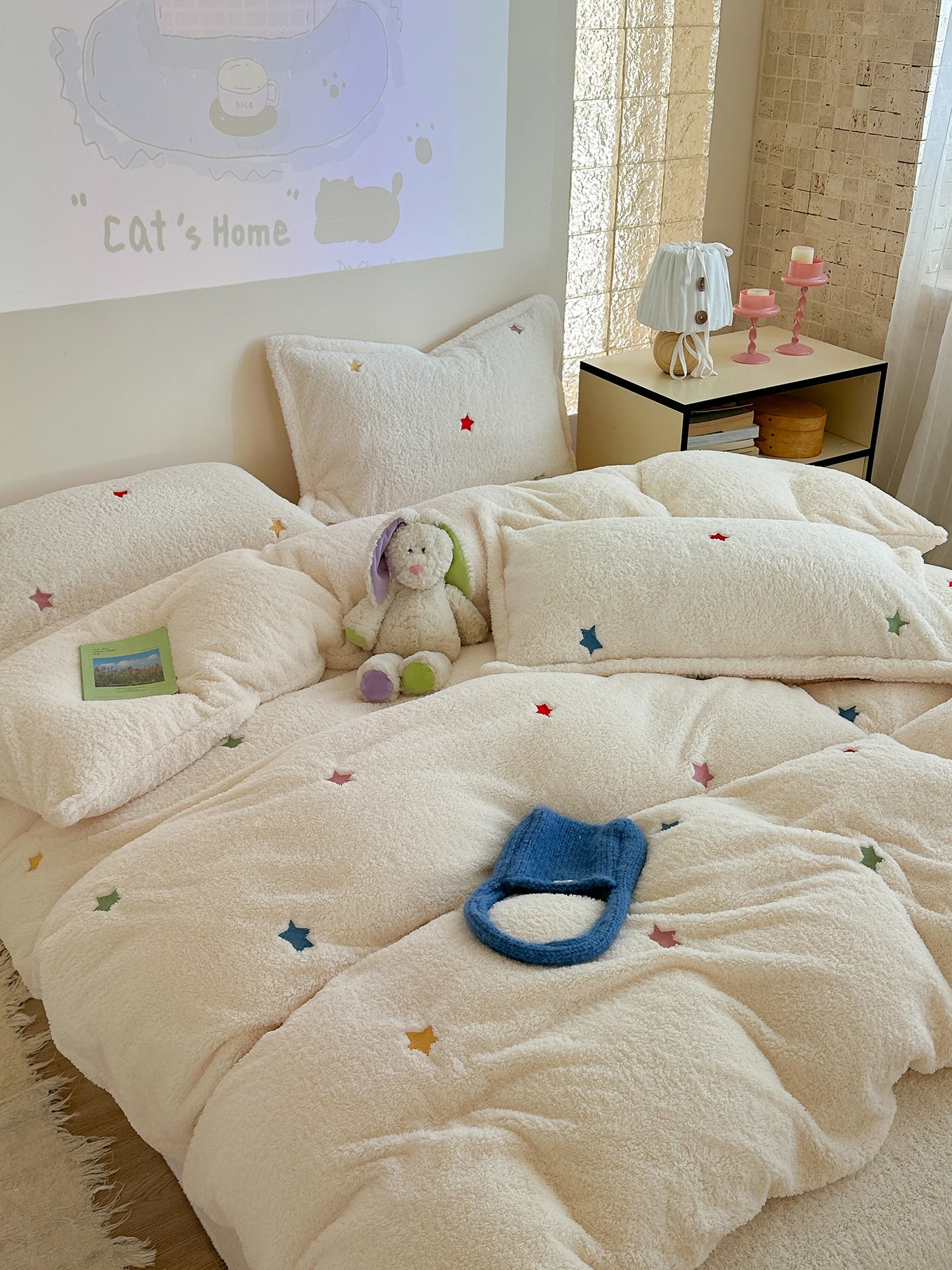 Winter Thickened Teddy Fleece Coral Velvet Bedding Set Princess Style Quilt Coverlet Bedding Sheet Curtain Single Bedding Kit