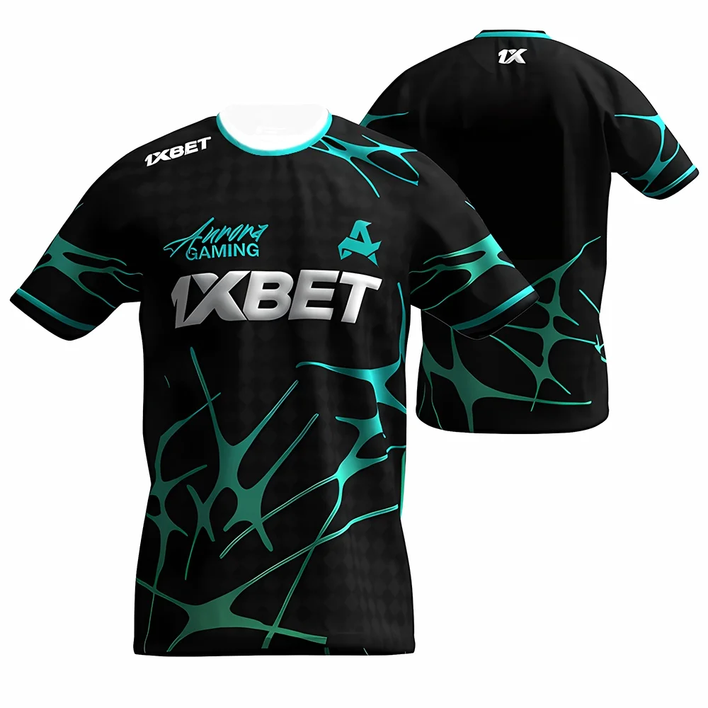 أورورا الألعاب الرياضية نادي الصيف الزي الجديد CS2 ESL المهنية الدوري التدريب تي شيرت هدية الأعلى #4