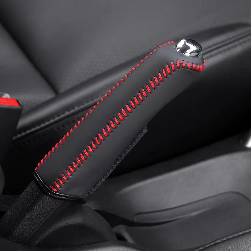 Leather Handbrake Cover Car Hand Brake Protective Sleeve Interior Accessories for Car Protection