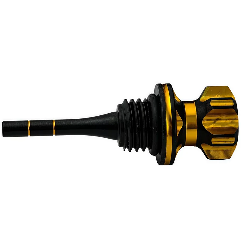 Engine Level Gauge Motorcycle Dipstick Daily Maintenance Gold Motorcycle Oil Dipstick Tool Part Anti-slip Design