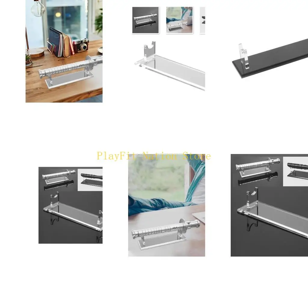 

242F Desktop Lightsaber Stand Acrylic Display Rack Lightsaber Display Holder Swords Collection Stand for Table Decorations