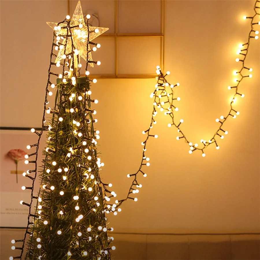 Nieuwe Kerst Slinger Lampjes Waterdicht 500Leds 8 Modi Vuurwerk Sprookje Tuin Verlichting Voor Feest Bruiloft Kerstboom Decor