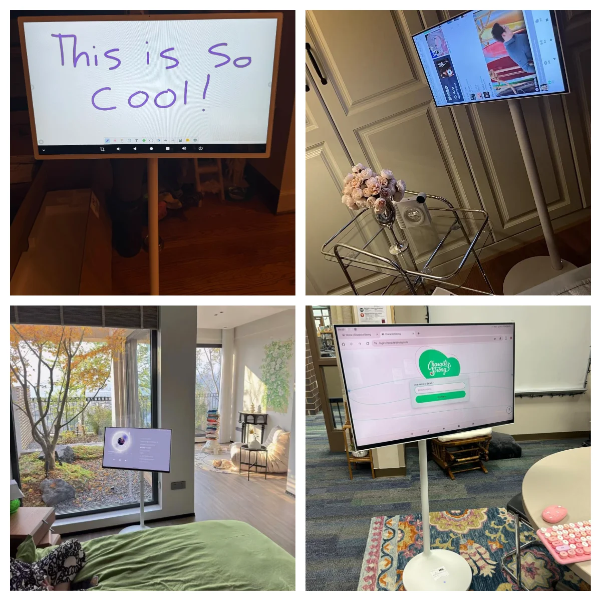 32 بوصة مع كاميرا أندرويد 13 شاشة تعمل باللمس شاشة محمولة تلفزيون لاسلكي تلفزيون LCD متحرك تلفزيون ذكي #2