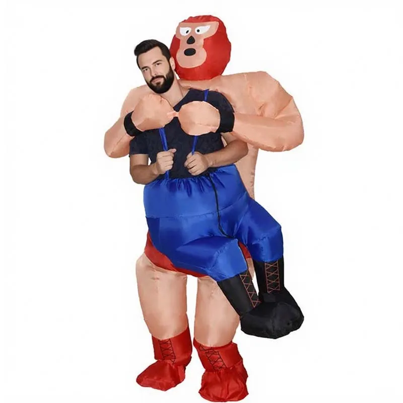 

Adult Wrestler Monkey Inflatable Costume Halloween Cosplay Hercules Stage Performance Dressing Up Carnival Party Popeye Props