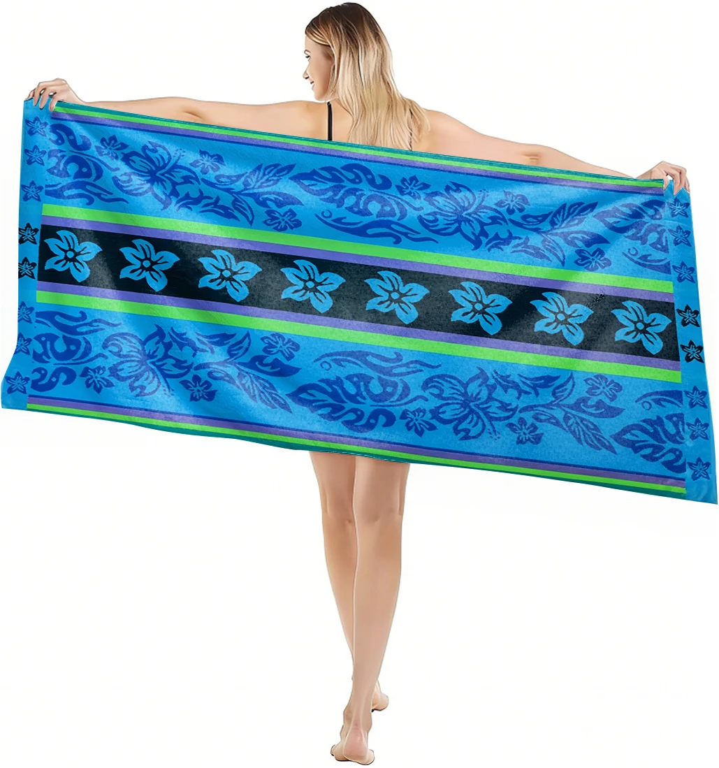 Serviette de plage légère surdimensionnée, motif bohème, tortue, séchage rapide, pour le Yoga, le tourisme, la plage, la salle de sport, le Camping, la natation, 1 pièce