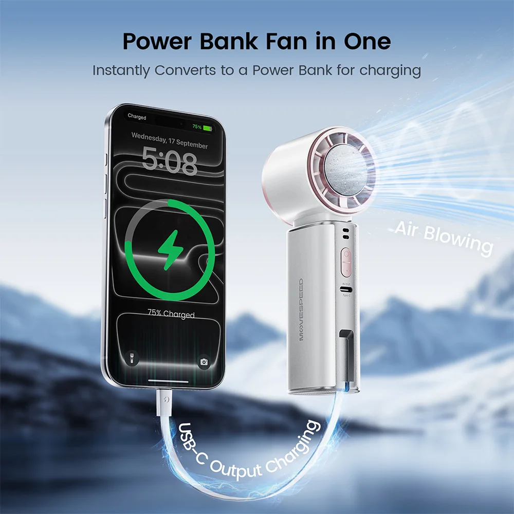 MOVESPEED P32 10000mAh Power Bank and Fan 2-in-1