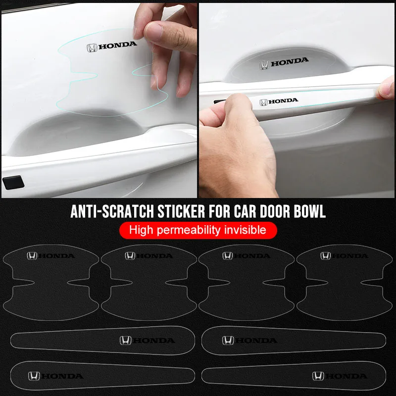 

Прозрачная автомобильная дверная ручка, защита от царапин, 3D наклейка для Honda CBR300RR CBR600RR CBR1000RR CBR500R, аксессуары