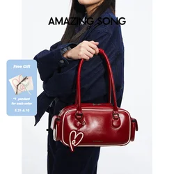 Amazing Song Toast Bag BGT Retro Chic Classic Bowling Bag Style Linear Shoulder Bag