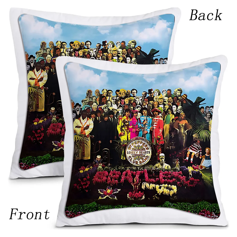 The B-beatles sarung bantal Sofa kartun, sarung bantal rumah dekoratif cetak dua sisi pendek mewah lucu