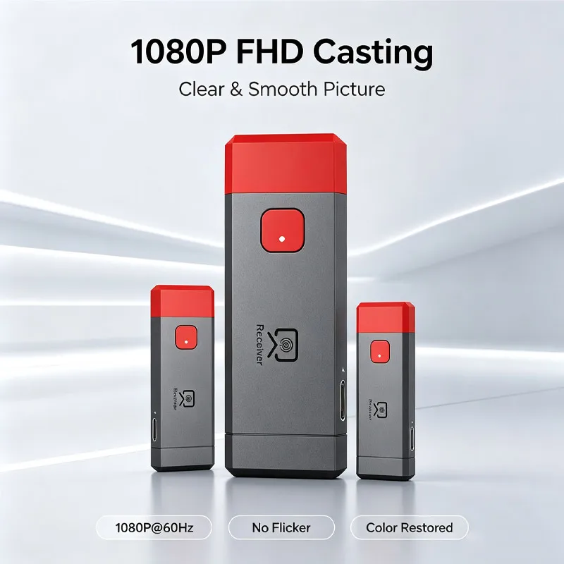 80M Wireless HDMI-Compatible Casting Dongle Peer-to-Peer Needed Stable Signal Screen Cast Kit for Large Conference Classroom